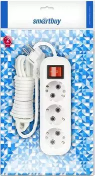 Удлинитель SmartBuy SBE-16-3-07-ZS 3 гнезда 7 метра 16А/3,5кВт с выкл. и заземлением ПВС 3х1,0 (1/30)