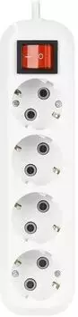 Удлинитель SmartBuy SBE-16-4-07-ZS 4 гнезда 7 м, 16А/3,5кВт с выкл. и заземлением ПВС 3х1,0 (1/30)