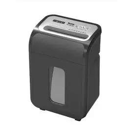 Уничтожитель бумаг Buro Office BU-S1501-8M OS1501-8M черный (секр.P-5)/фрагменты/8лист./20лтр./пл.карты/скрепки
