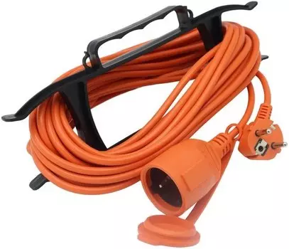Удлинитель TOKOV ELECTRIC TKE-SR10-075 на рамке 1х10м без заземл. 6А IP44 2х0.75 с защ. Крышкой