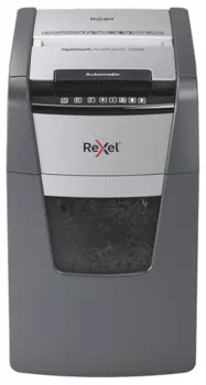 Уничтожитель бумаг Rexel Optimum Auto+ 150M секр.4/P-5, фрагменты 2x15мм/150л/44лтр., скрепки/скобы/плкарты