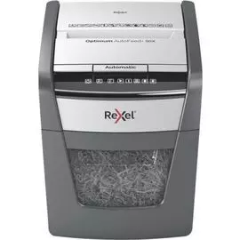 Уничтожитель бумаг Rexel Optimum Auto+ 50X 2020050XEU секр.3/P-4, фрагменты 4x28мм/50л/20лтр., скрепки/скобы/плкарты