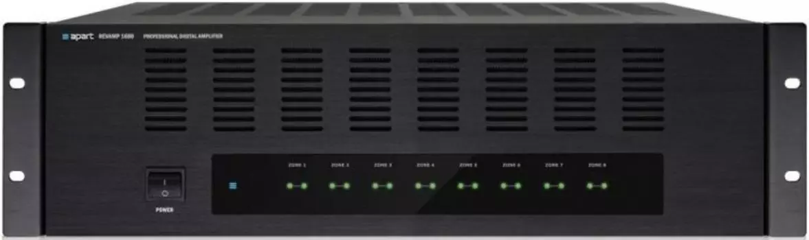 Усилитель BIAMP REVAMP1680 912.1468.900/911.1468.900 16-канальный, трансляционный: 16х80Вт /4Ом; 8х160Вт /8Ом.Вх.: 16хRCA/Euroblock. BUS1-2:2х2RCA. Вы