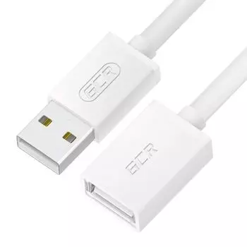 Удлинитель USB 2.0 Greenconnect GCR-55060 0.5m AM/AF, белый