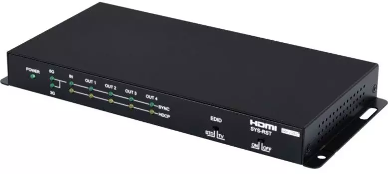 Усилитель-распределитель Cypress CPLUS-V4T 1:4 сигналов HDMI 3D, 4096x2160/60 (4:4:4) с HDCP 1.4, 2.2, HDR, CEC и EDID