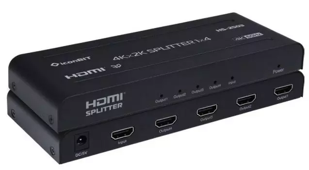 Усилитель-распределитель IconBit HS-2503 HDMI 1x4, поддержка 4К60
