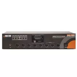 Усилитель Roxton MZ-120 комбинированный зональный, 120 Вт, МР3-плеер-USB-FM-тюнер-усилитель 120Вт, 3 микр./2 лин. входа, ИК-пульт ДУ, 6 зон
