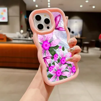 Мягкий чехол для телефона Macaron из ТПУ для iPhone 11, 12, 13, 14, 15 Pro Max SE X Xs Max XR 6 6s 7 8 Plus Tecno Camon 19 20 Realme C35 Ae66, милый цветок-бабочка for iPhone 6(6s)(7)(8)