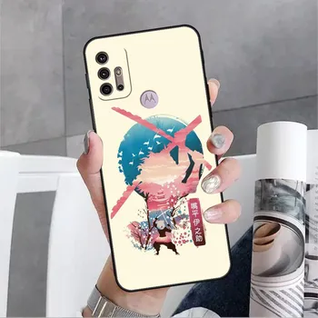 Чехол для Motorola G30 G60 G22 G9 Play G82 G52 G8 G9 G50 One Fusion Edge 20 черный мягкий телефон Capas Demon Slayer Anime Moto G51 5G