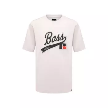 Хлопковая футболка BOSS x Russell Athletic BOSS