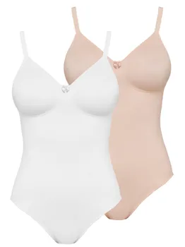 Боди SUSA 2er Pack ohne Bgel Basic, цвет cappuccino weiss