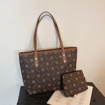 New printed women s handbag textured large-capacity commuter bag women s textured armpit large tote bag fashionable белый