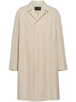 Однобортное пальто Prada, нейтральный