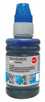Чернила Cactus CS-I-CLI521С голубой фл. 100мл для Canon Pixma MP540/MP550/MP620/MP630/MP640