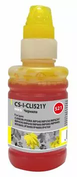 Чернила Cactus CS-I-CLI521Y желтый фл. 100мл для Canon Pixma MP540/MP550/MP620/MP630/MP640