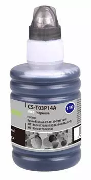 Чернила Cactus CS-T03P14A 110 BK черный фл. 140мл для Epson M1100/M1120/M1170/M2140/M2170