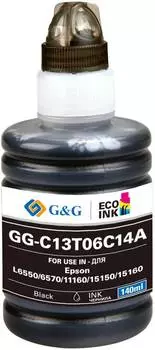 Чернила G&amp;G GG-C13T06C14A №112 черный фл. 140мл для Epson L6550/6570/11160/15150/15160