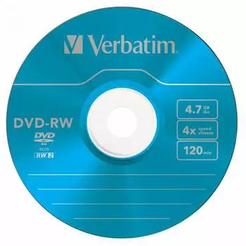 Диск DVD-RW Verbatim 4.7Gb 4x (slim case 5шт) (43563)