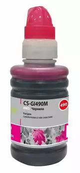 Чернила Cactus CS-GI490M GI-490 пурпурный фл. 100мл для Canon Pixma G1400/G2400/G3400