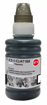Чернила Cactus CS-I-CLI471BK черный фл. 100мл для Canon Pixma MG5740/MG6840/MG7740/TS5040/TS6040/TS8040/TS9040