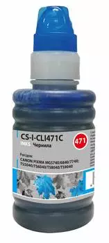 Чернила Cactus CS-I-CLI471C голубой фл. 100мл для Canon Pixma MG5740/MG6840/MG7740/TS5040/TS6040/TS8040/TS9040