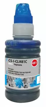 Чернила Cactus CS-I-CLI481C голубой фл. 100мл для Canon Pixma TR7540/TR8540/TS6140/TS8140/TS9140