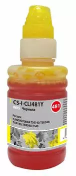 Чернила Cactus CS-I-CLI481Y желтый фл. 100мл для Canon Pixma TR7540/TR8540/TS6140/TS8140/TS9140