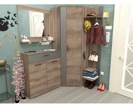 Прихожая Ханна (211, 76, Закрытые, Светлое дерево, 201)