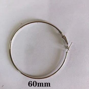 Серьги-кольца разного диаметра, золото/серебро 30mm золотой