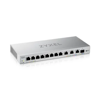 Коммутатор ZYXEL XGS1250-12-ZZ0102F Smart L2 , 8xGE, 3x1/2,5/5/10G, 1xSFP+, кнопка LED ECO Mode, настольный