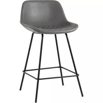 Стул полубарный Stool Group Деймон экокожа серый УТ000036643