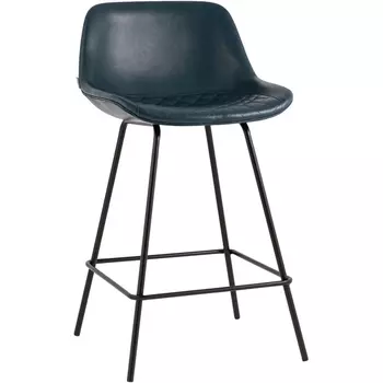 Стул полубарный Stool Group Деймон экокожа тёмно-синий УТ000036644