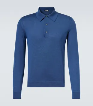 Кашемировый и шёлковый поло свитер Tom Ford, Bright Indigo