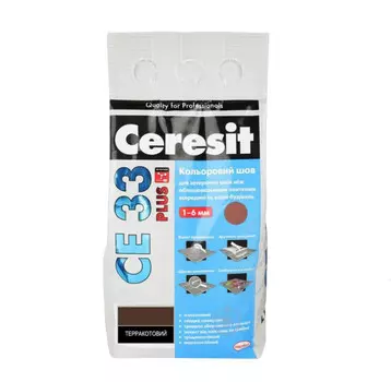 Затирка цементная для узких швов Ceresit СЕ33 Comfort терра №55 2 кг