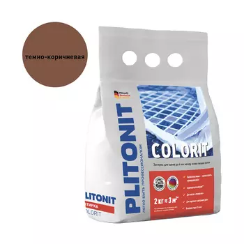 Затирка Plitonit Colorit темно-коричнева 2 кг