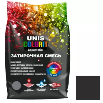 Затирка для швов Unis Colorit чёрная 2 кг
