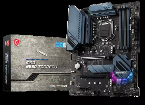 Материнская плата ATX MSI MAG B560 TORPEDO (LGA1200, B560, 4*DDR4 (5066), 6*SATA 6G, 3*M.2, 3*PCIE, 2.5Glan, Glan, HDMI, DP, USB Type-C, 4*USB 3.2, 4*