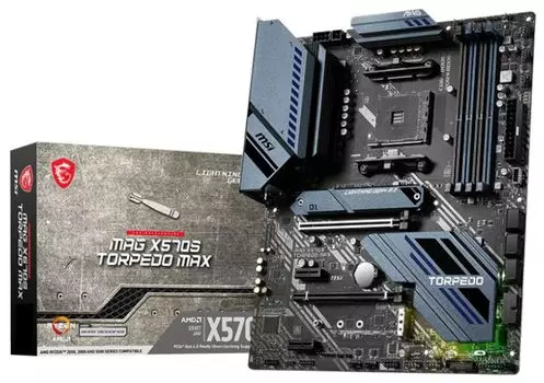 Материнская плата ATX MSI MAG X570S TORPEDO MAX (AM4, AMD X570, 4*DDR4 (5100), 6*SATA 6G RAID, 2*M.2, 4*PCIE, 2.5Glan, Glan, HDMI, USB Type-C, 5*USB 3