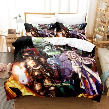 Комплект постельного белья Goblin Slayer Single Twin Full Queen King Size Bed Set Adult Kid Bedroom Duvetcover Sets Anime Parure de lit Bed 70x133cm 2pcs