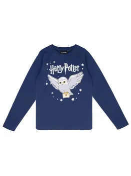 Толстовка Harry Potter Mdchen Langarmshirt Pullover mit Hedwig, фиолетовый