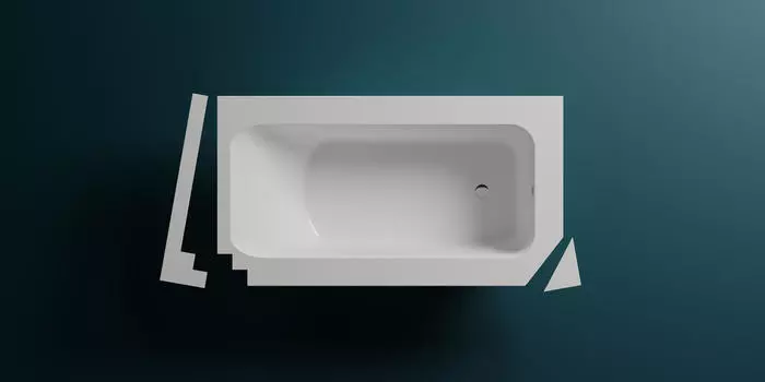 Ванна из искусственного камня Salini Orlando 190x100 102014M S-Sense, матовый