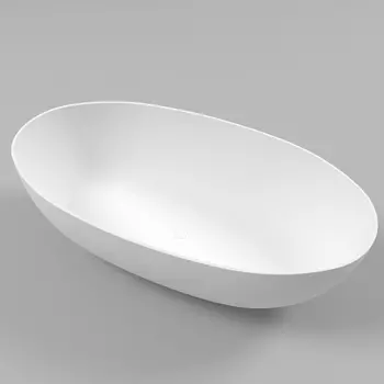Ванна из литьевого мрамора Whitecross Diamond 170х87 белая матовая