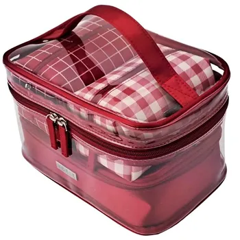 Женская косметичка 4x Bag Travel Organizer серия NOBLE RED