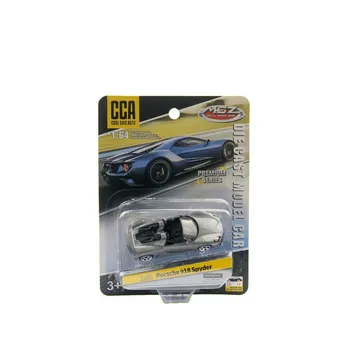 Игрушечная модель гоночного автомобиля Porsche 918 Spyder Convertible серии 1/64, литые бесплатные колеса, коллекция подарков для детей и мальчиков