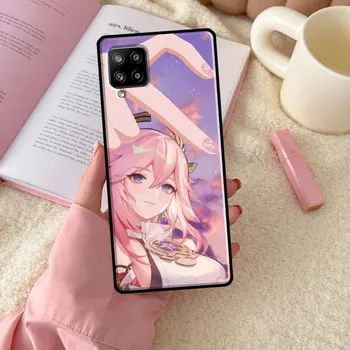 Чехол Genshin Impact Yae Miko для Samsung Galaxy A51 A71 A50 A70 A33 A53 A73 A12 A22 A32 A52 A72 A21S A52S Samsung A41