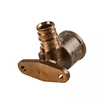 Водорозетка для PE-X латунь Smart Aqua Q&amp;E Дн 20х1/2" ВР с фланцем l=43мм Uponor 1023035 (1008822)