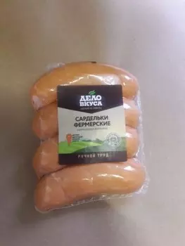 Сардельки фермерские категории а в/у колбасное изделие мясное вареное Дело Вкуса