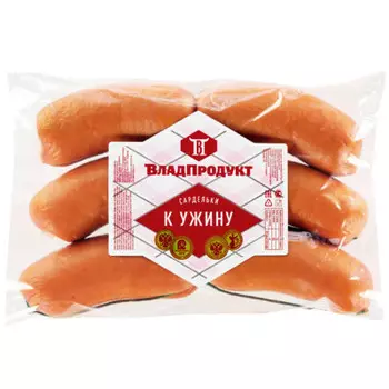 Сардельки к ужину н/о колбасное изделие мясной продукт кат.в владпродукт