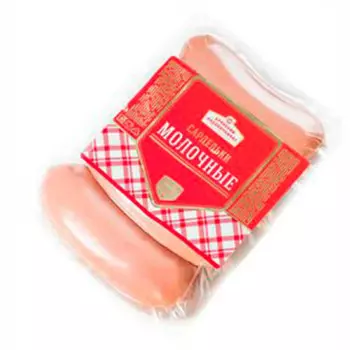 Сардельки молочные н/об в/уп колбасное мясное изделие брянский м-т