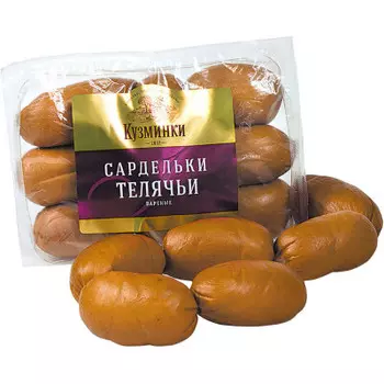 Сардельки телячьи семейная трапеза колбасное изделие вареное мясосодержащее кузминки